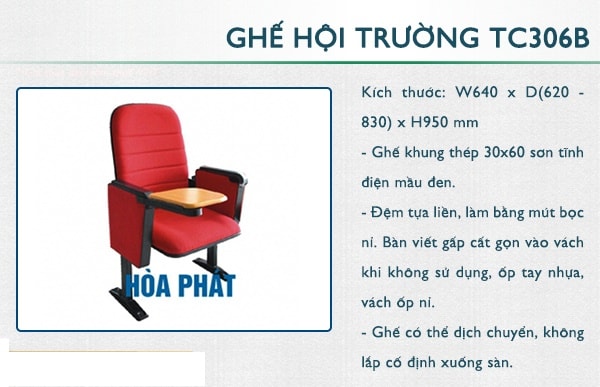 10 mẫu ghế hội trường Hòa Phát được ưa chuộng nhất 2017 (P1)