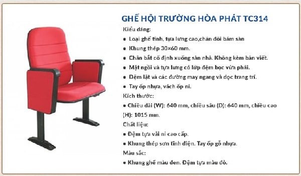 10 mẫu ghế hội trường Hòa Phát được ưa chuộng nhất 2017 (P1)