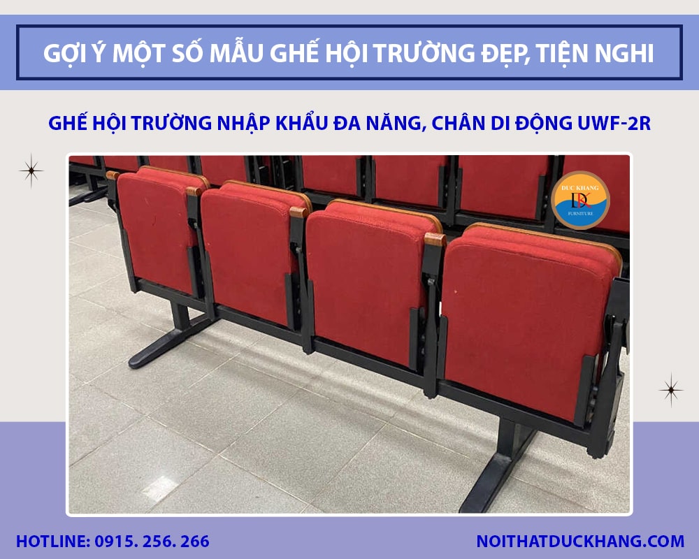Ghế hội trường nhập khẩu đa năng, chân di động UWF-2R