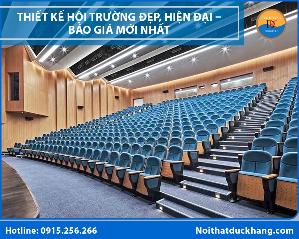 Thiết kế hội trường đẹp, hiện đại – Báo giá mới 2025