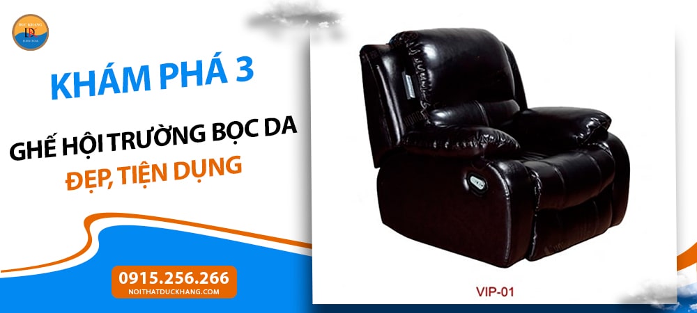 Ghế hội trường bọc da VIP-01