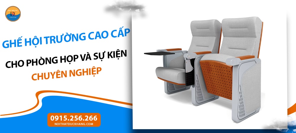 Ghế hội trường cao cấp đệm ngồi êm ái, chân thép mạ sơn tĩnh điện WH8023-4