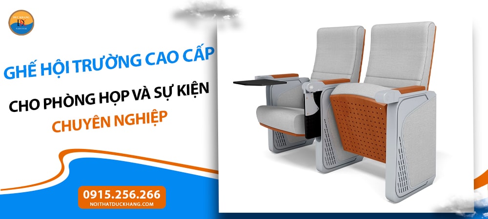 Ghế hội trường cao cấp đệm ngồi êm ái, chân thép mạ sơn tĩnh điện WH8023-4