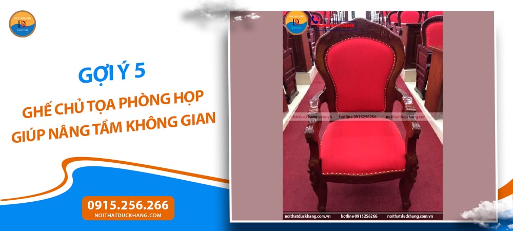 Ghế chủ tọa phòng họp bằng gỗ tự nhiên DKGCT07