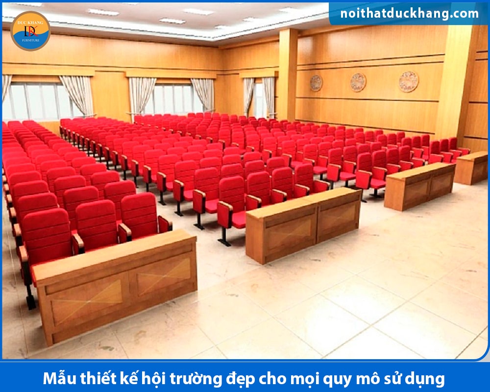 Mẫu thiết kế hội trường đẹp phong cách trang trọng – cổ điển