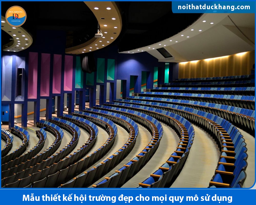 Mẫu thiết kế hội trường đẹp phong cách tối giản