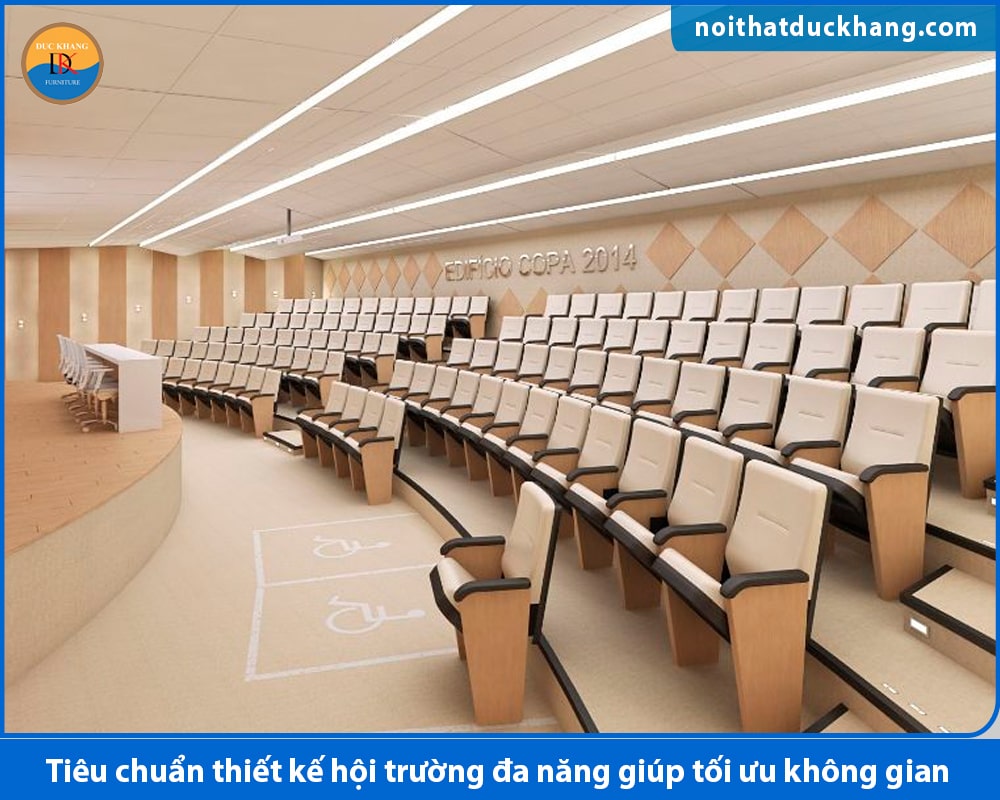 Tiêu chuẩn thiết kế hội trường đa năng giúp tối ưu không gian