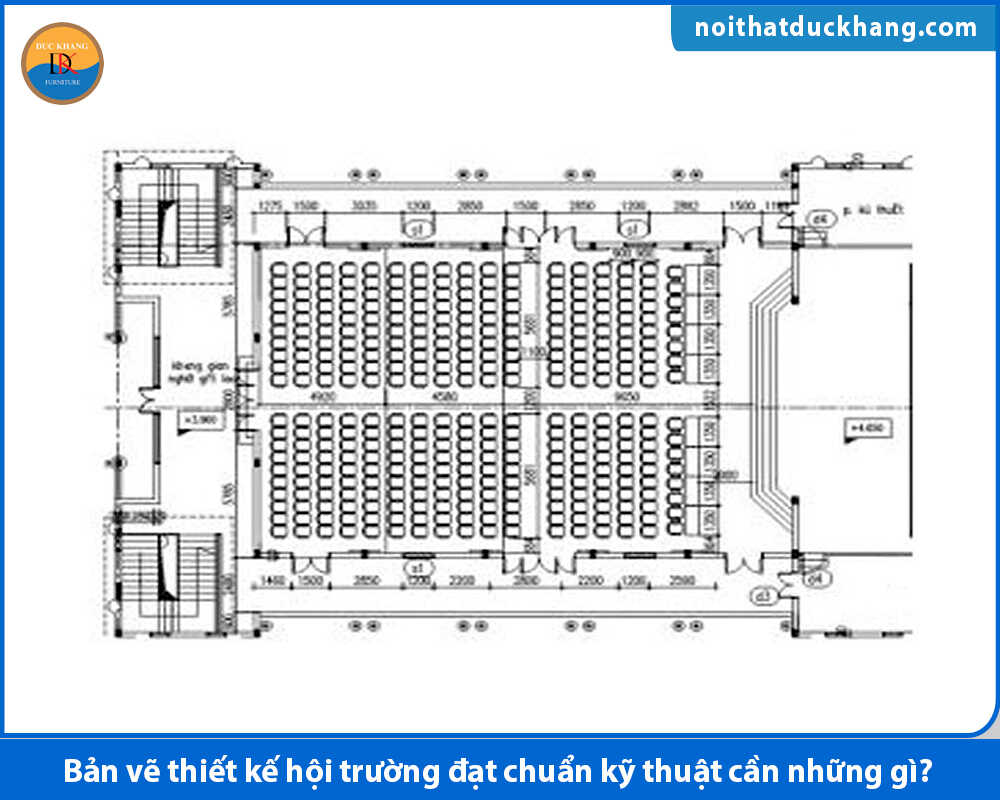 Bản vẽ thiết kế hội trường đạt chuẩn kỹ thuật cần những gì?