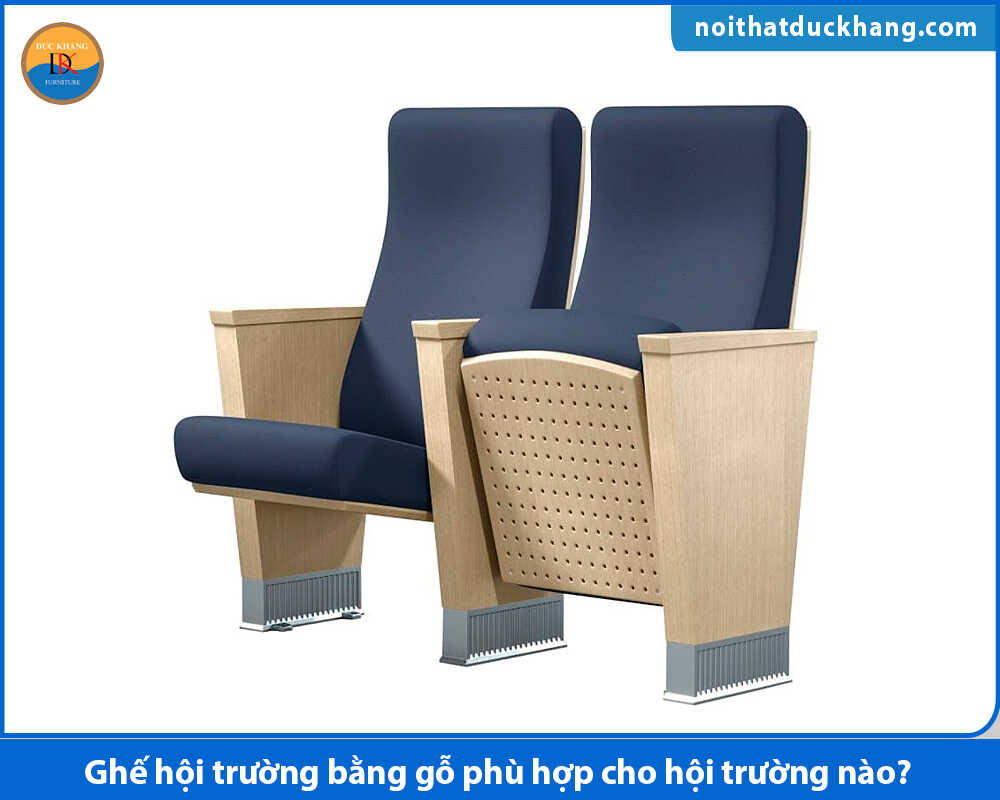 Ghế hội trường bằng gỗ cho hội trường trường học