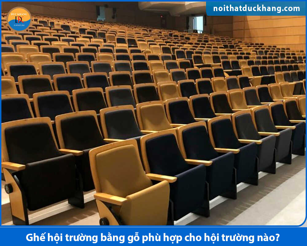 Ghế hội trường bằng gỗ cho nhà hát, rạp biểu diễn