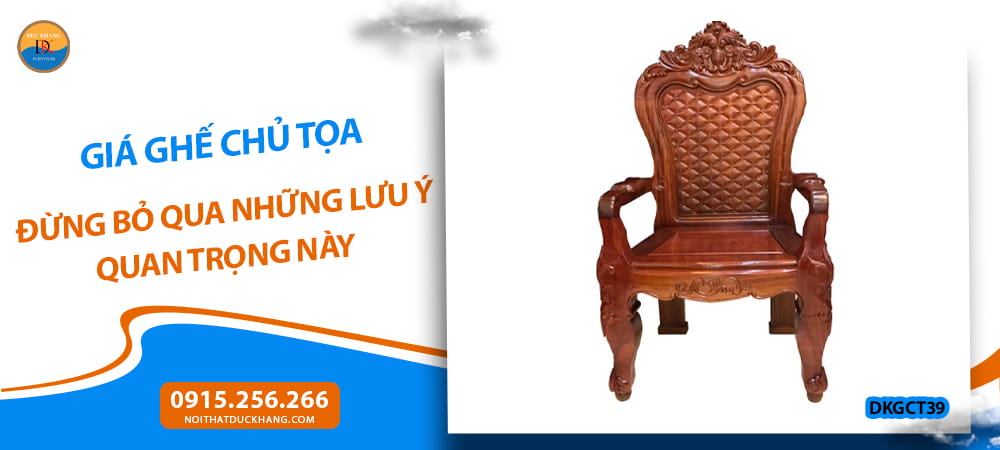 Giá ghế chủ tọa hiện nay bao nhiêu? Cập nhật mới nhất