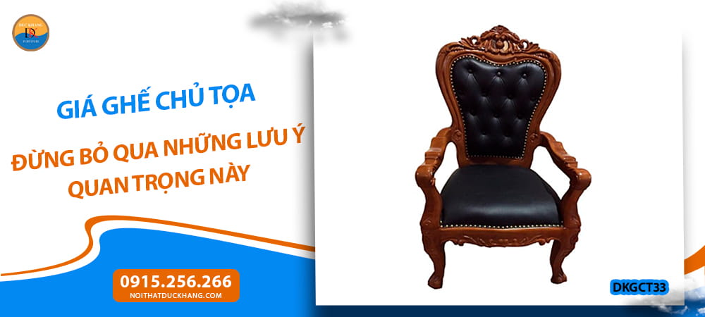 Giá ghế chủ tọa hiện nay bao nhiêu? Cập nhật mới nhất