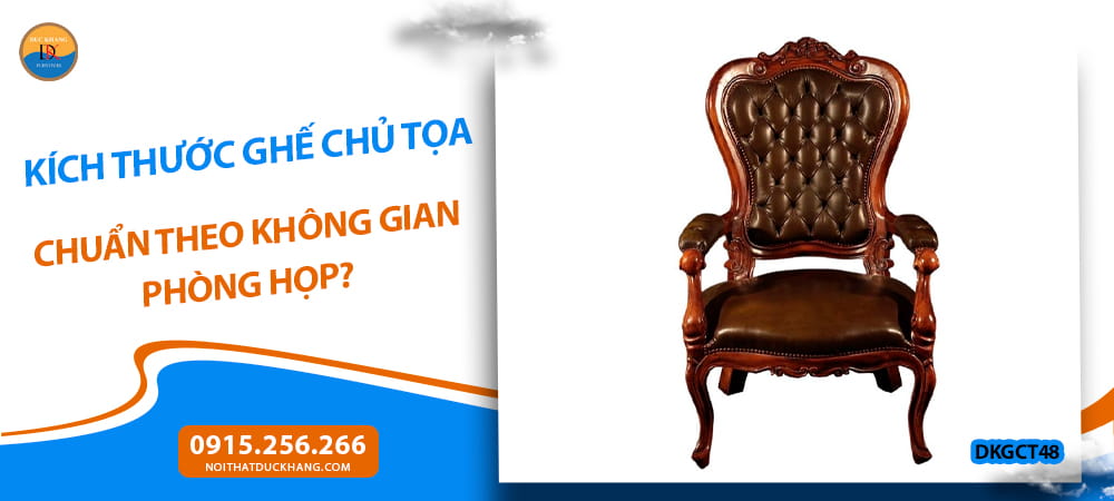 Kích thước ghế chủ tọa chuẩn theo không gian phòng họp?