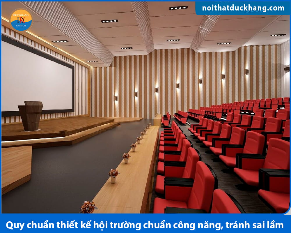 Quy chuẩn thiết kế hội trường chuẩn công năng, tránh sai lầm