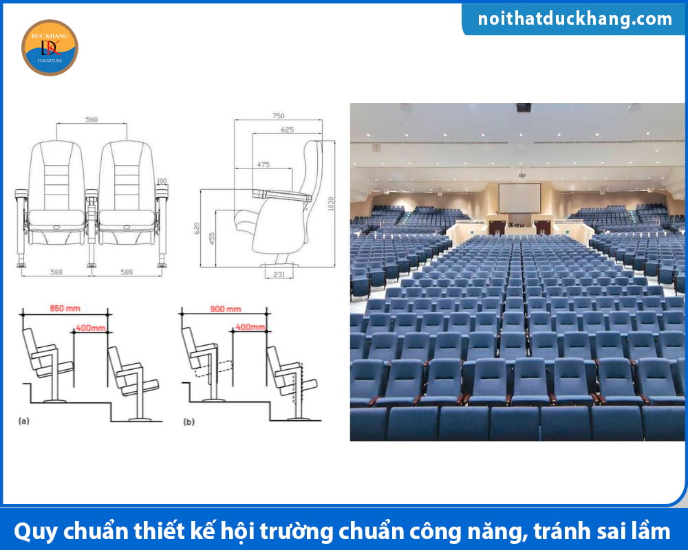 Quy chuẩn thiết kế hội trường chuẩn công năng, tránh sai lầm