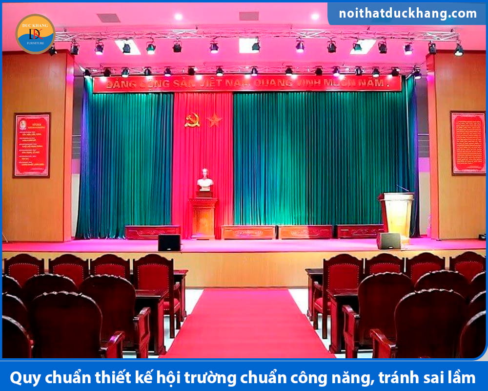 Quy chuẩn thiết kế hội trường chuẩn công năng, tránh sai lầm