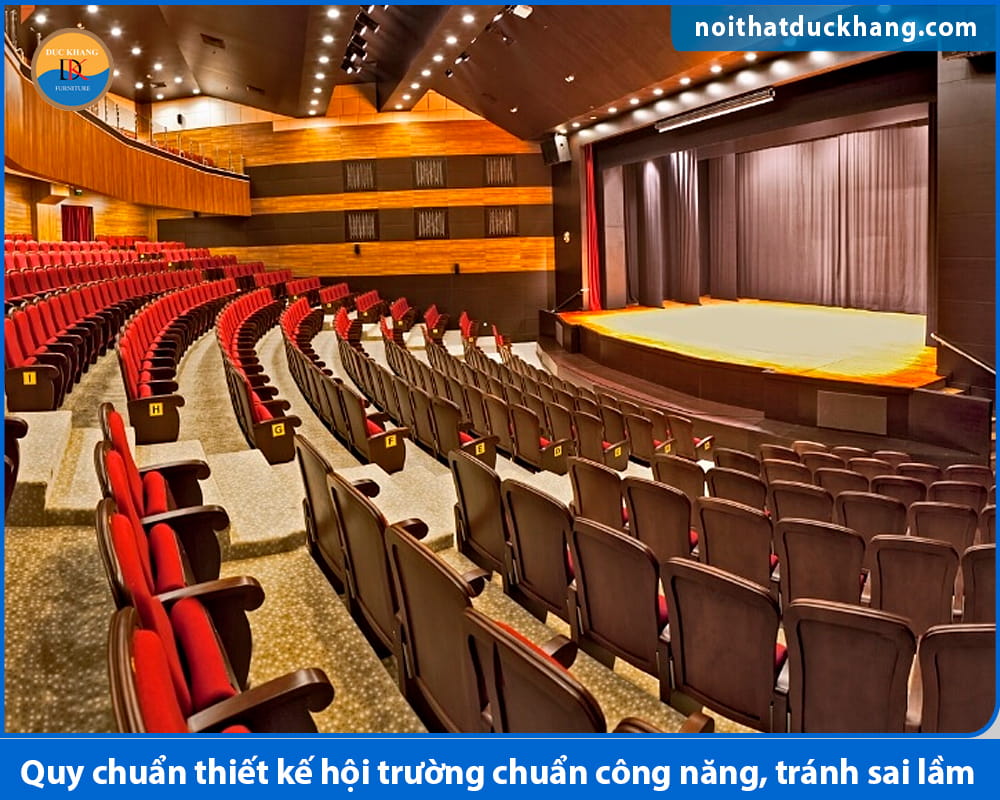 Quy chuẩn thiết kế hội trường chuẩn công năng, tránh sai lầm