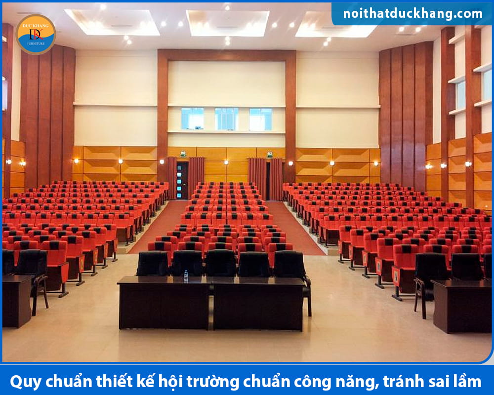 Quy chuẩn thiết kế hội trường chuẩn công năng, tránh sai lầm